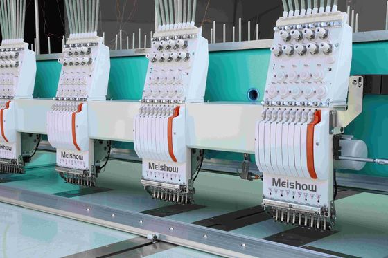 1200RPM কম্পিউটার ফ্ল্যাট ব্রোডারি মেশিন 12 হেড ফ্যাব্রিক এবং পোশাক জন্য