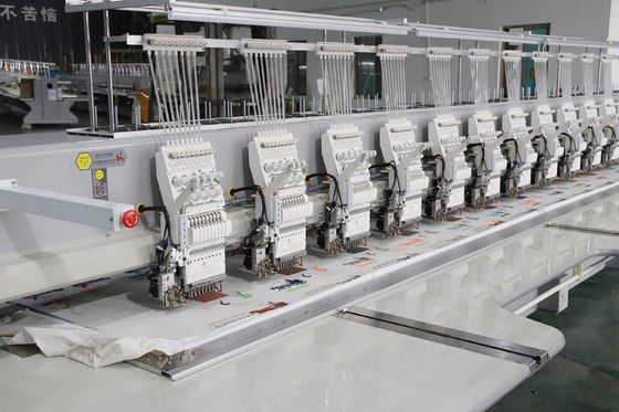 220V 380V টুইন সেকুইন হাই স্পিড ব্রোডারি মেশিন 9 সুই 20 মাথা